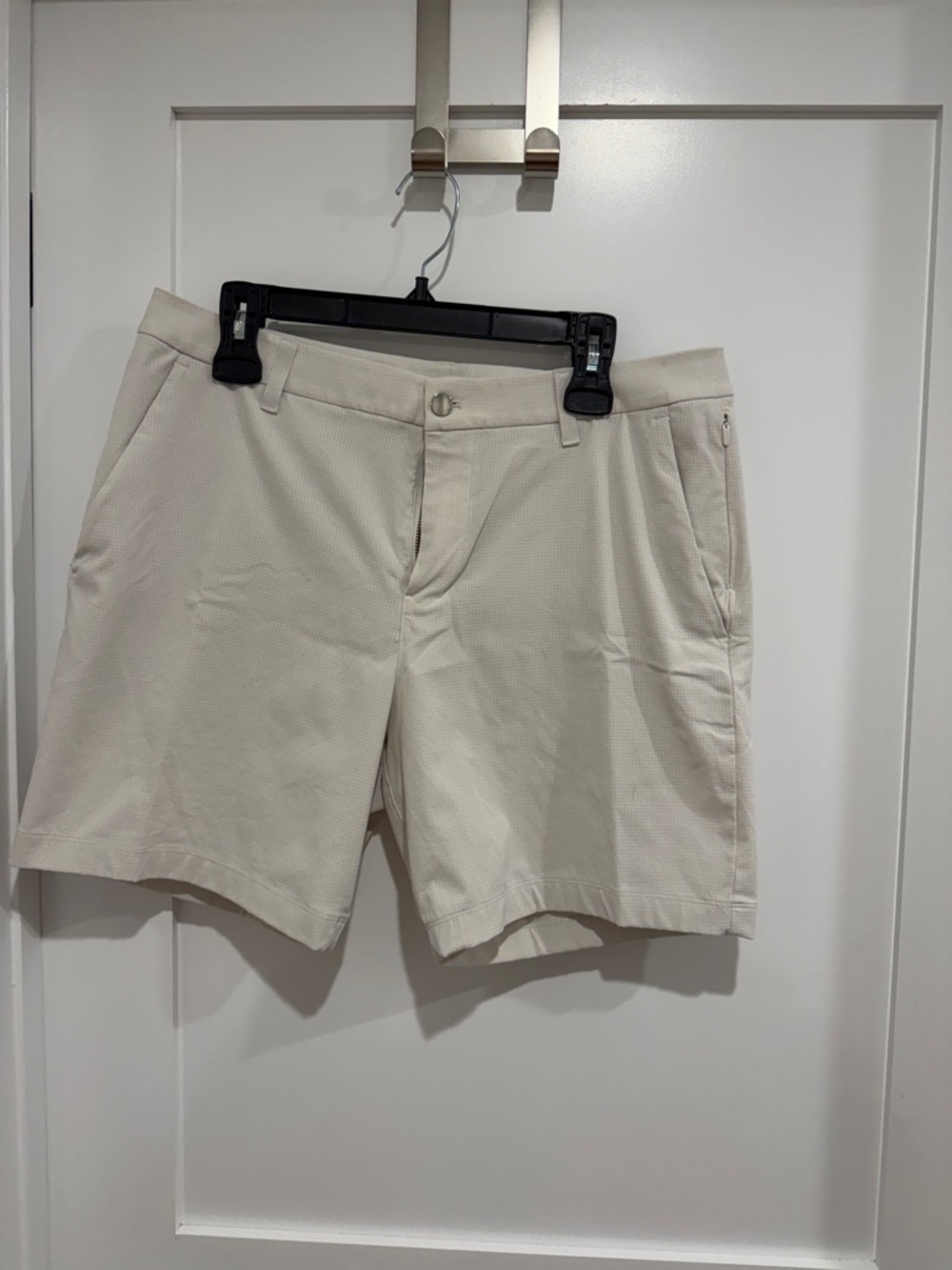 lululemon athletica Men's Flat Front Performance Shorts in Light Beige